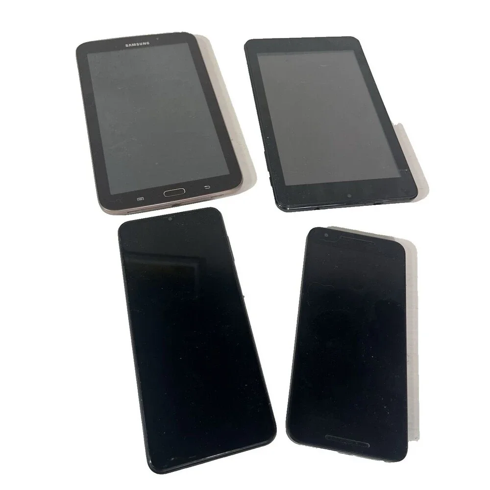 Lot of 4 Tablets & Smartphones Samsung Nexus AllDayMall Untested AS IS